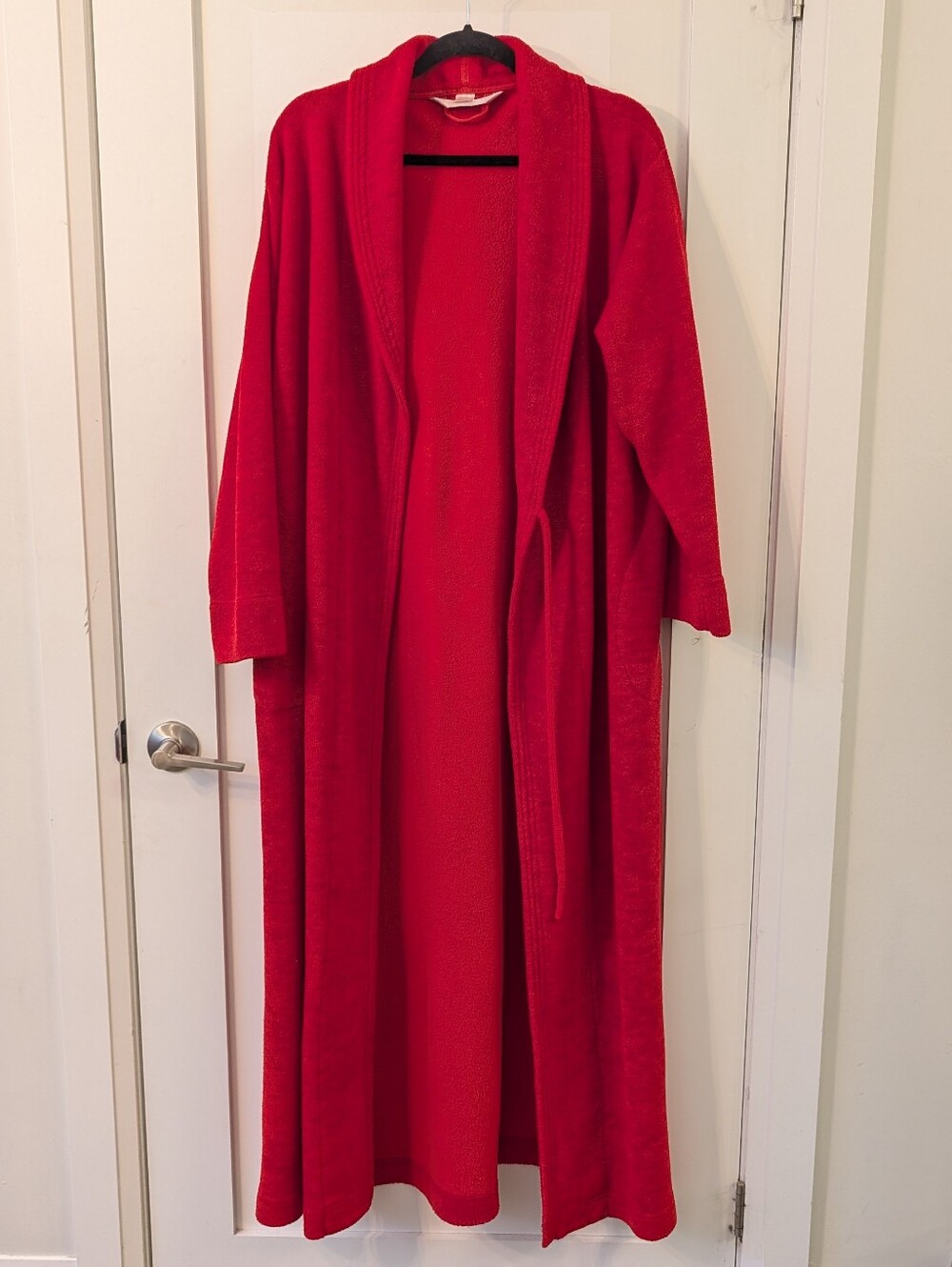 Victoria's Secret Vintage Red Robe Size M - Terry Cloth Bathrobe Made in Turkey